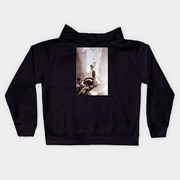 Alphonse Mucha - La Pater #5 - Art Nouveau Kids Hoodie by AltrusianGrace